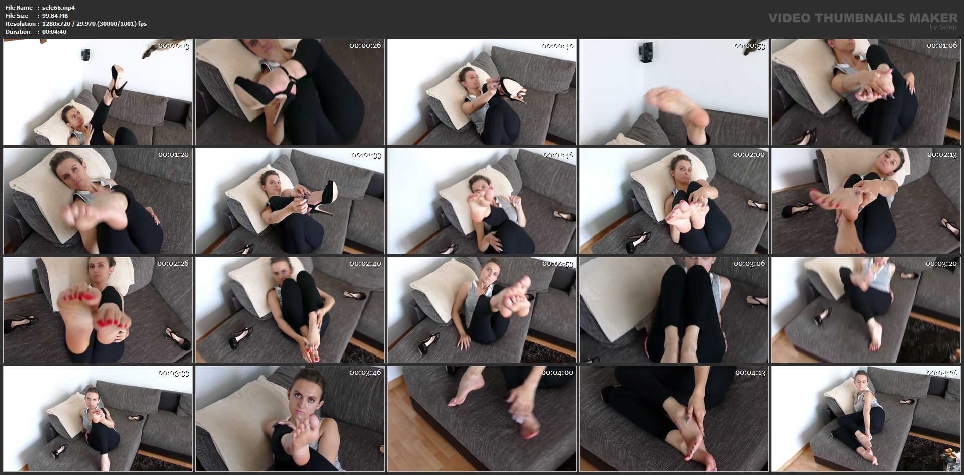 Fetish Model Lena In Scene: Touching Feet - SEXY LENA VIP - HD/720p/MP4
