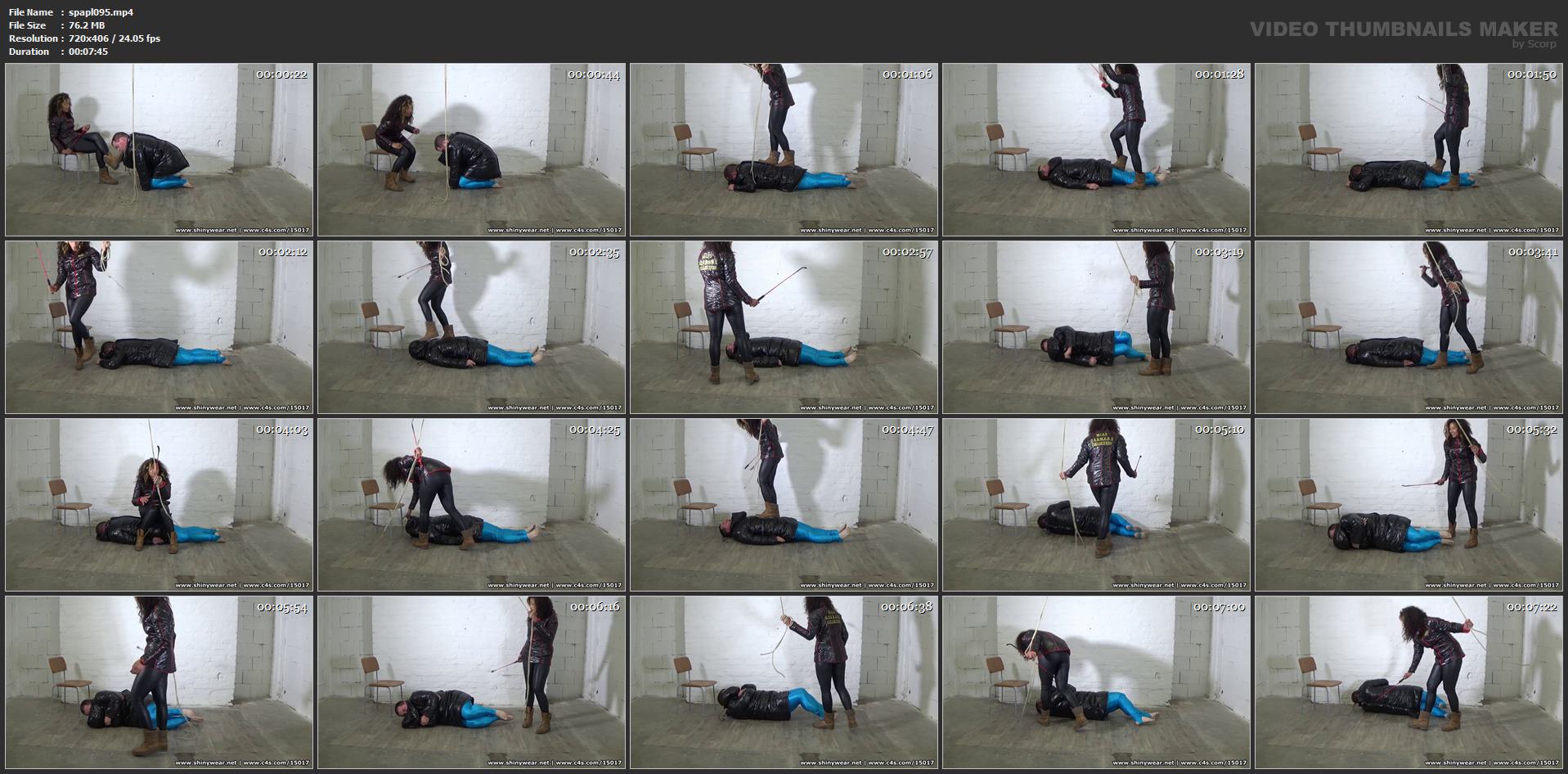 Dama Cesara - Boot worship, hard whipping and trampling - SPANDEX PLANET FEMDOM - SD/406p/MP4