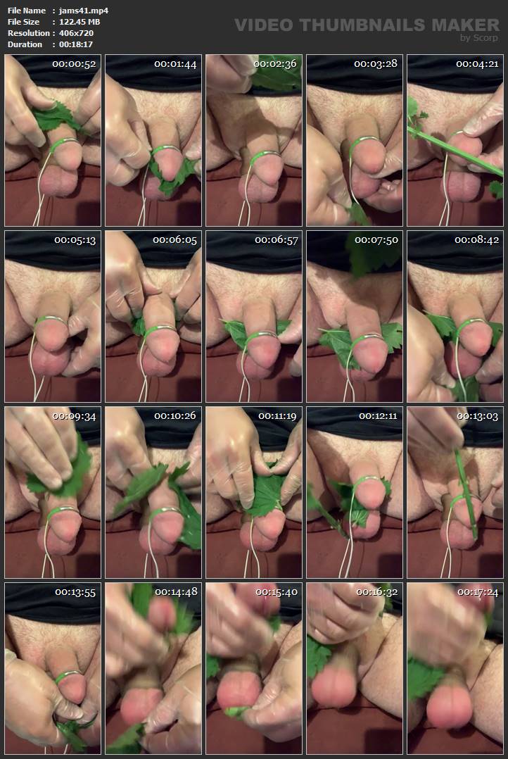 Masturbating with Stinging Nettles - Pleasure from Pain - JAMES 98072 - HD/720p/MP4