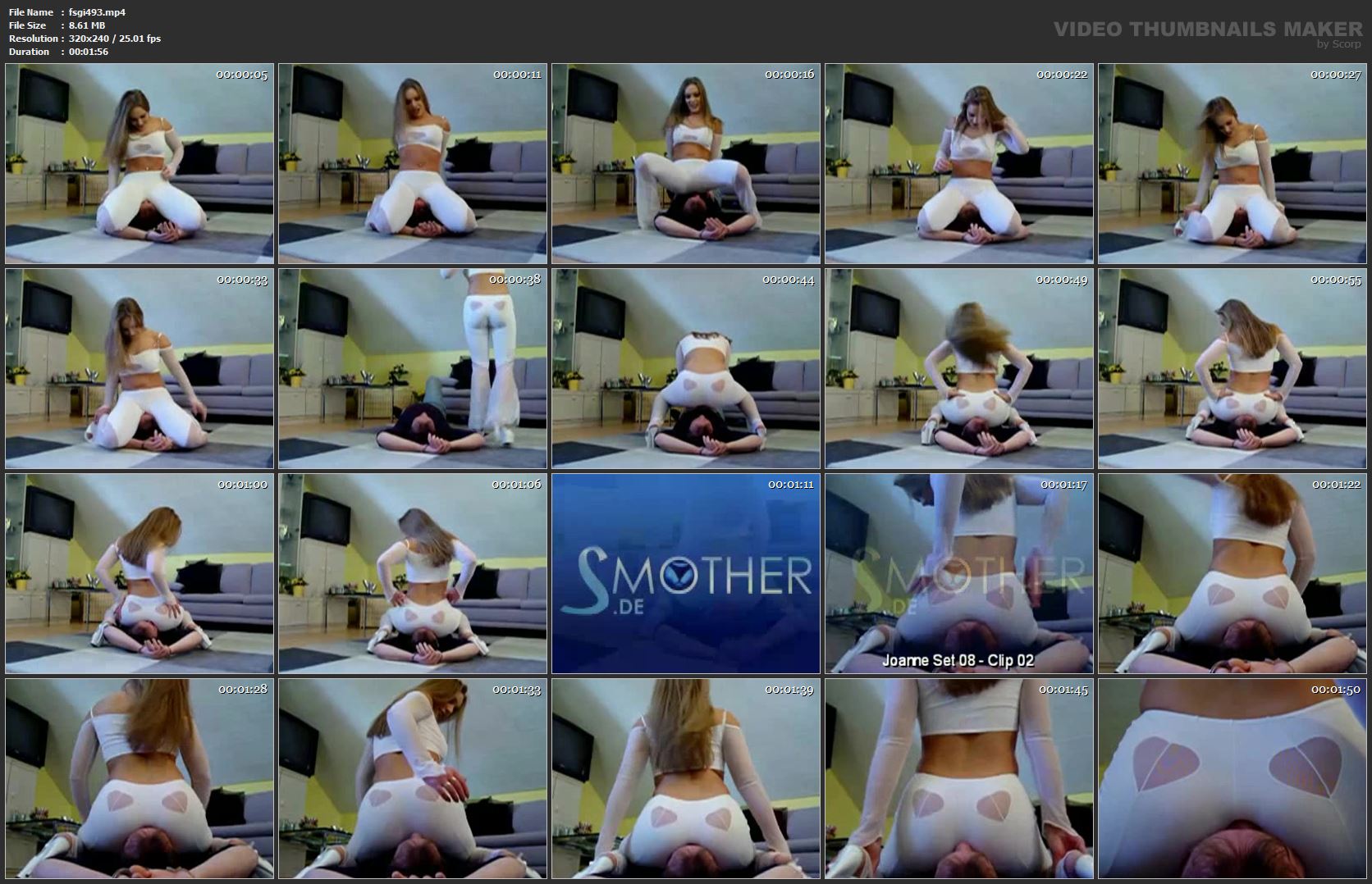 Experienced Joanne In Scene: Her Ass On His Face - FACESITTING GIRLS / SMOTHER DE - LQ/240p/MP4