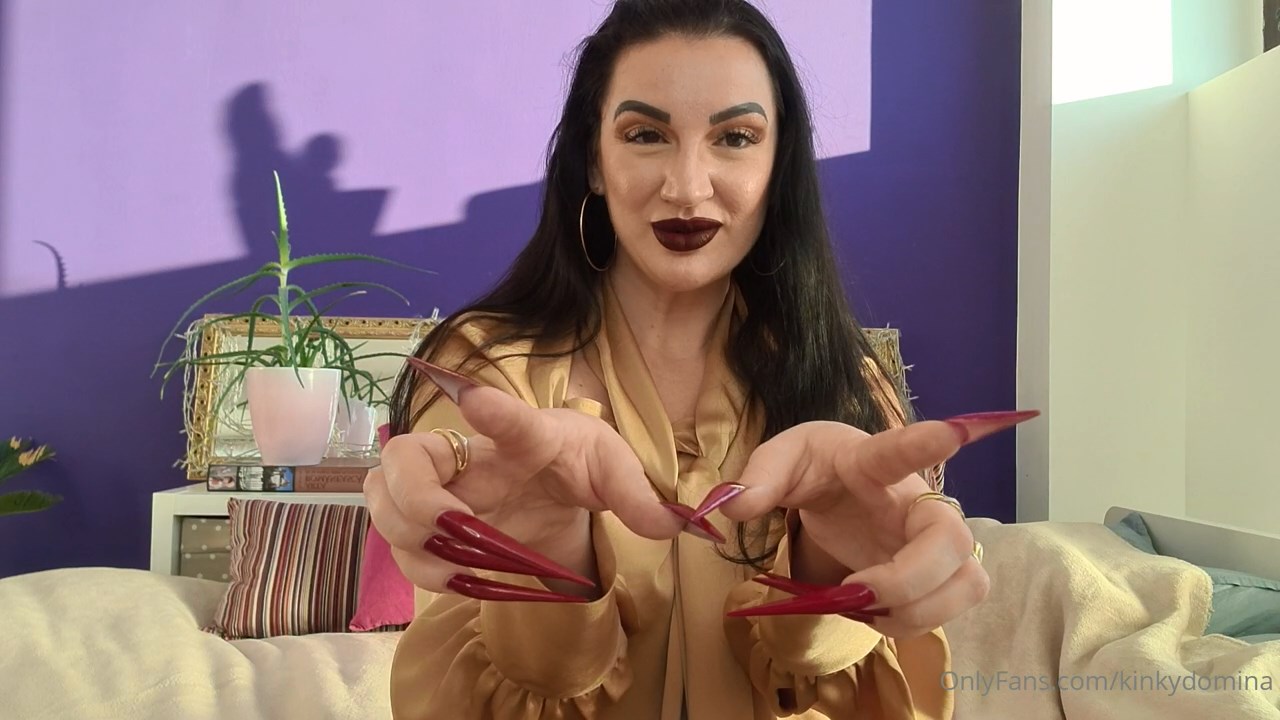Mistress Christine In Scene: Specially For My Nails Addict - KINKYDOMINA LONG NAILS FEMDOM JOI - HD/720p/MP4