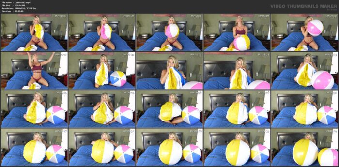 Madi B Inflates 2 Beach Balls By Mouth - CUSTOMFETISH / AARON CF - HD/720p/MP4