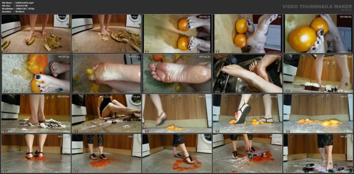 Empress Camilla Tootsie In Scene: Food Crushing - GREAT BRITISH FEET - HD/720p/MP4