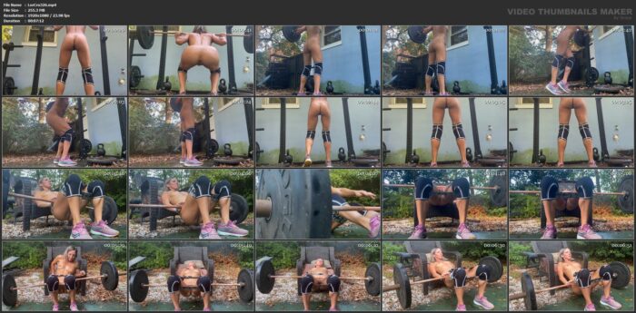 Lora Cross In Scene: Naked Squats And Banded Barbell Hip Thrusters - LORACROSSMODEL - FULL HD/1080p/MP4