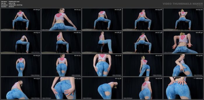 Jeans Fetish Stretching In Skintight Denim - MISHA MYSTIQUE - FULL HD/1080p/MP4