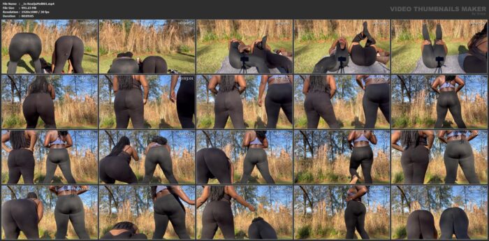 2 Big Ebony Gassy Asses Doing Yoga - QUEEN MELANIN - FULL HD/1080p/MP4