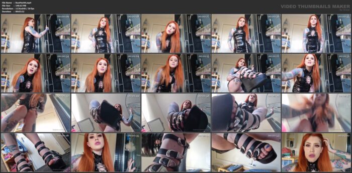 Foot worship femdom clip for you submissives - ROO MORGUE / RAPHAELITE - SD/640p/MP4