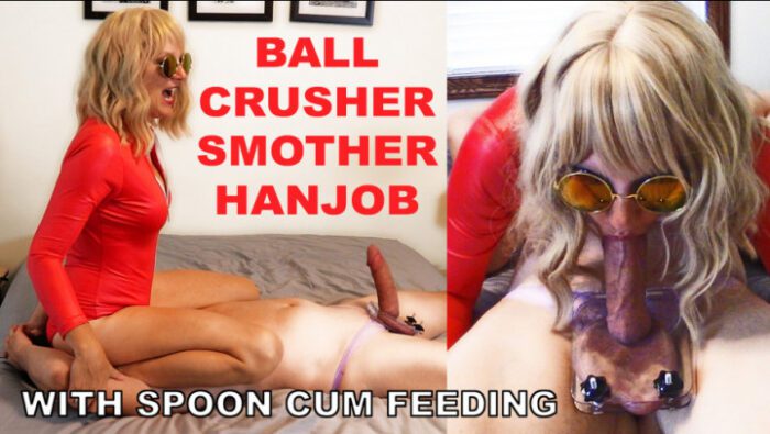 Ball Crusher Smo-Ther Handjob Spoon Cum - SOCCER MOM MISTRESS - FULL HD/1080p/MP4