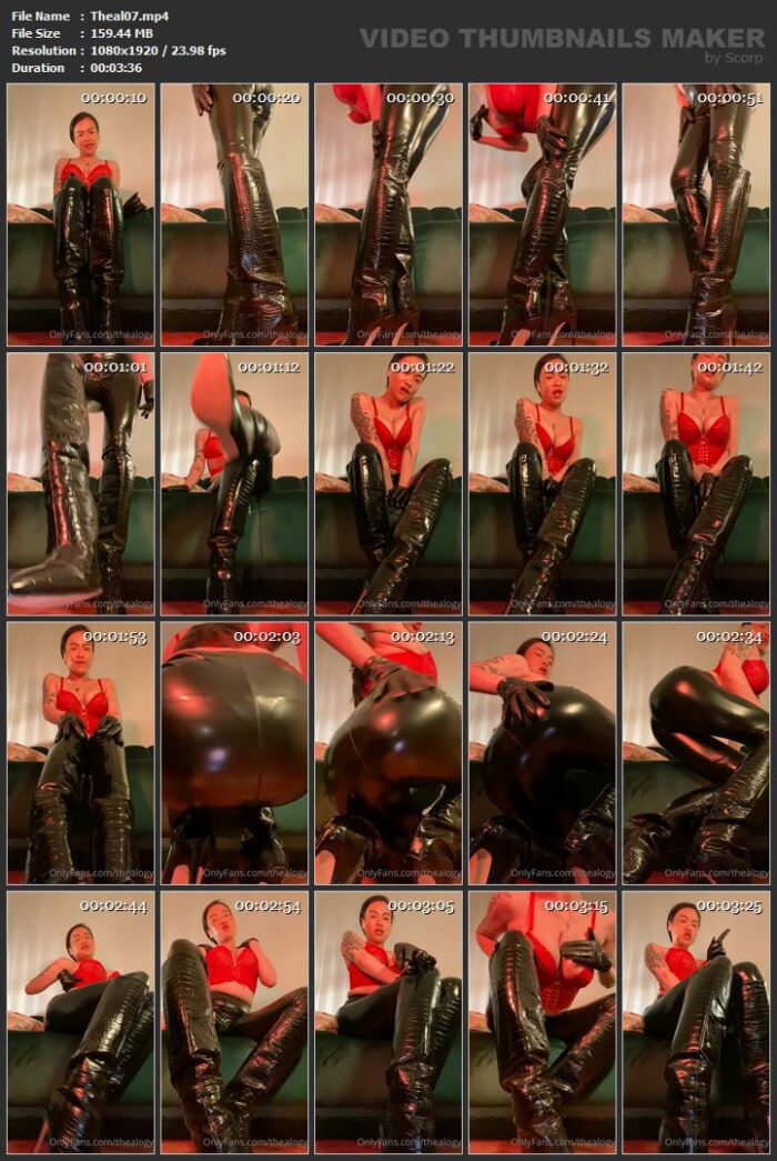 Domina Thea In Scene: Boot Worship Video - Listen And Obey - THEALOGY - FULL HD/1920p/MP4