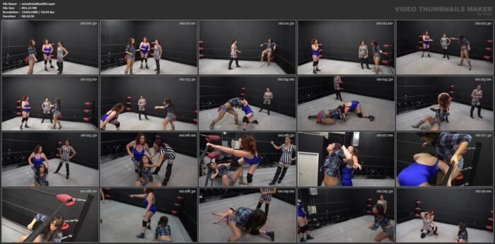 Allie Parker vs Hellena Heavanely With Sarah Brooke ref - WMW FETISH FUN / WMW FETISH WRESTLING - FULL HD/1080p/MP4