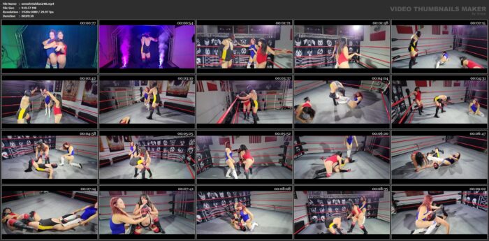 Mixed Wrestling Match Jezebel Roma and Sarah Brooke VS Masked Man - WMW FETISH FUN / WMW FETISH WRESTLING - FULL HD/1080p/MP4