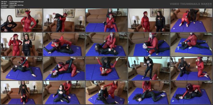 Super Hero Match Sarah Brooke vs Indica - WMW FETISH FUN / WMW FETISH WRESTLING - FULL HD/1080p/MP4