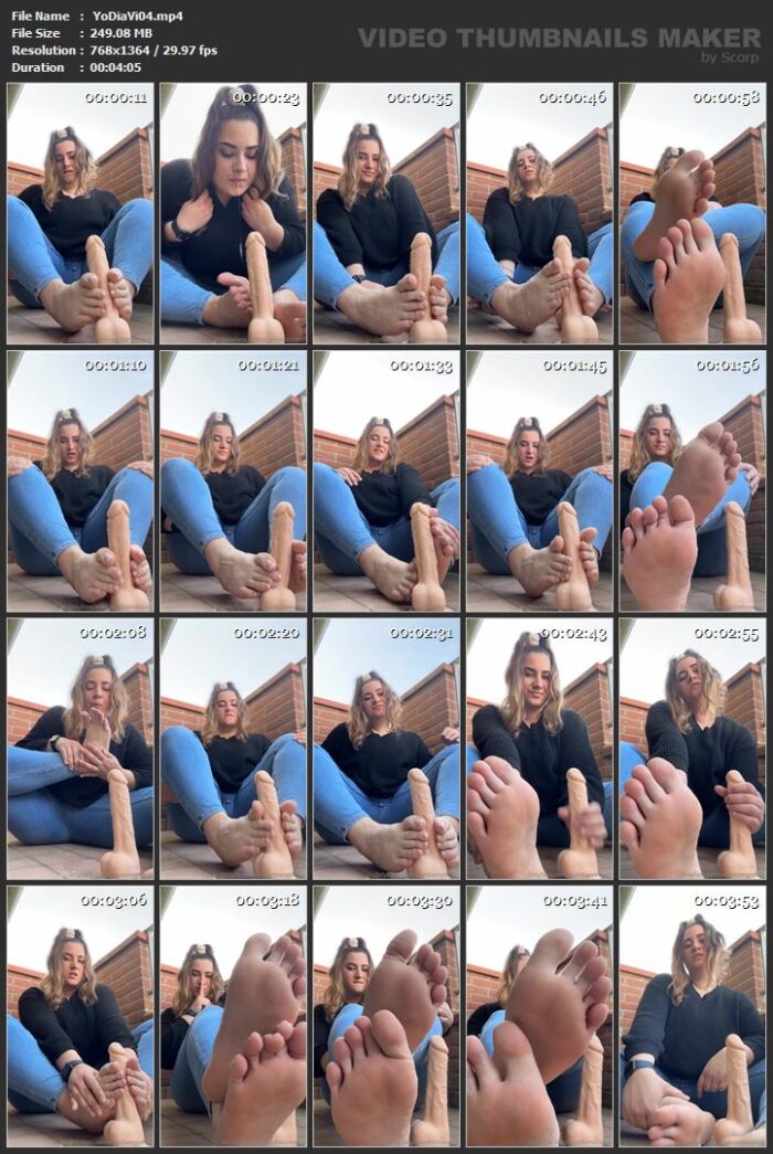 I Did A Footjob And Outdoors Spitting Also On My Feet - YOUR DIAMOND - FULL HD/1364p/MP4