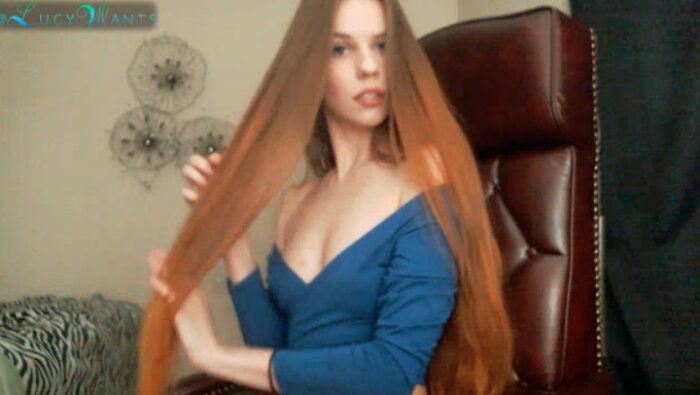 Goddess Lucy In Scene: Queen Lucy Playing With Long Pretty Hair - QUEEN LUCY YOUR FETISH - HD/720p/MP4