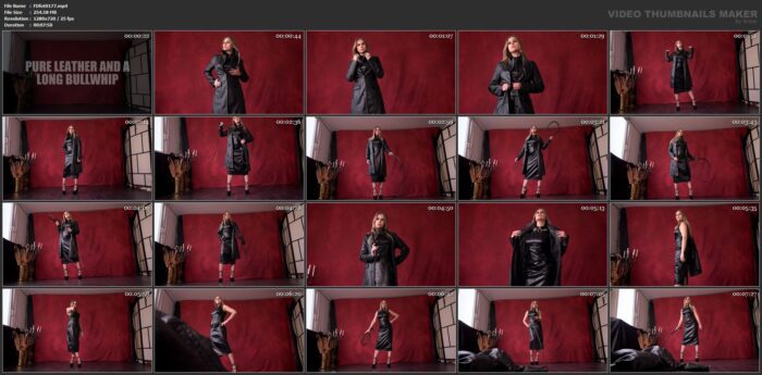 Lady Mercedes - Pure Leather And A Long Bullwhip - FEMDOMFOTO - HD/720p/MP4