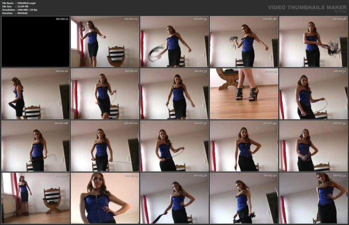 Olivia - Blue Corsage Mistress - FEMDOMFOTO - SD/480p/MP4