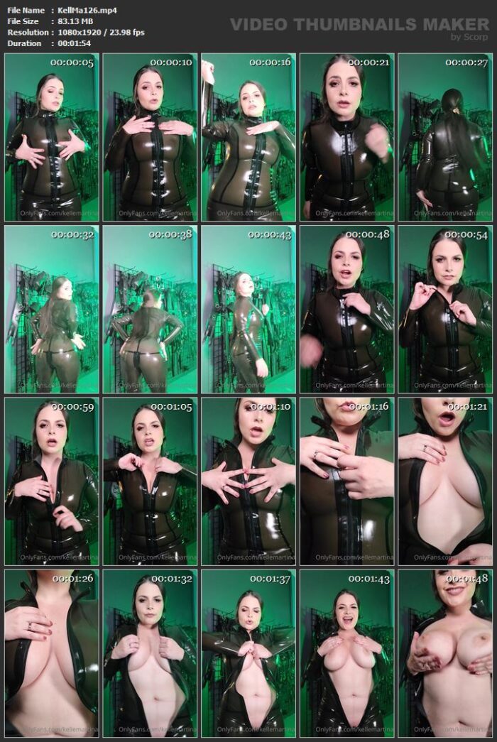 I Want You To Stroke For My Tight Translucent Latex Catsuit - KELLE MARTINA / MISSKELLE - FULL HD/1920p/MP4