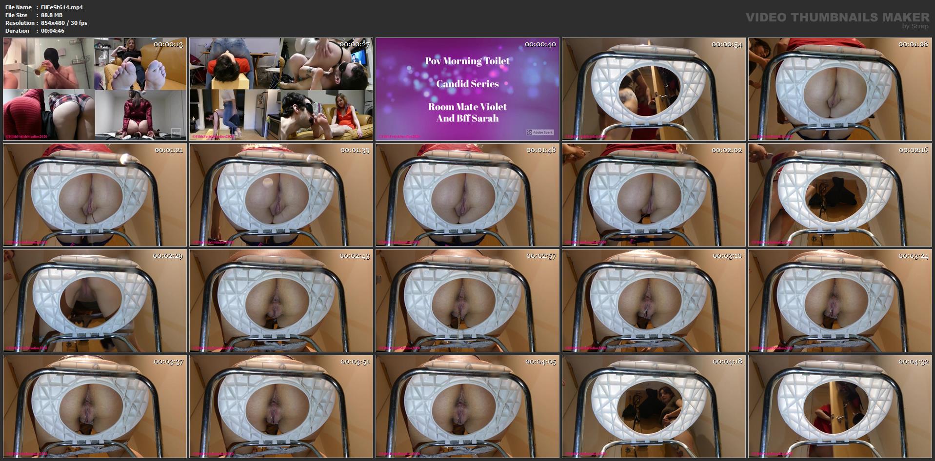 Filth fetish studios toilet