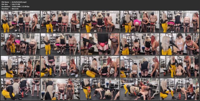 Double Domme Three Sluts Gym Workout With Lady - MISTRESS AVA VON MEDISIN - FULL HD/1080p/MP4