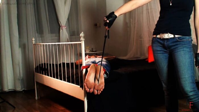 Male Pain - Bastinado Femdom - RF MOVIES / RF STUDIO PRODUCTION / TICKLING IN RUSSIA - HD/720p/MP4