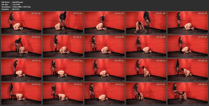 Mistress Nikita In Scene: Lick The Floor Bootworm - OBEY NIKITA - FULL HD/1080p/MP4