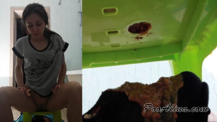 Toilet Slave Eats Alina's Morning Diarrhea - POOALINA - HD/720p/MP4