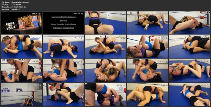 Tonned Tommi Vs. Scarlett Devine - FEMALE WRESTLING ZONE - LQ/360p/MP4