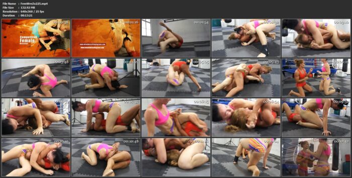 Jenna Vs. Kyra - FEMALE WRESTLING ZONE - LQ/360p/MP4