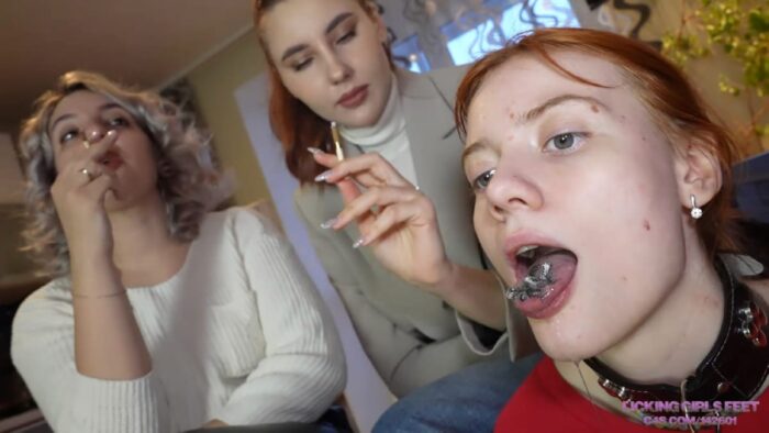 Alsu, Jane And Pamela - Great Smoke Break - LICKING GIRLS FEET - FULL HD/1080p/MP4