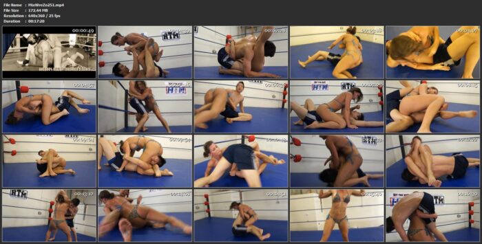 Ariel X Vs. Kyle - MIXED WRESTLING ZONE - LQ/360p/MP4