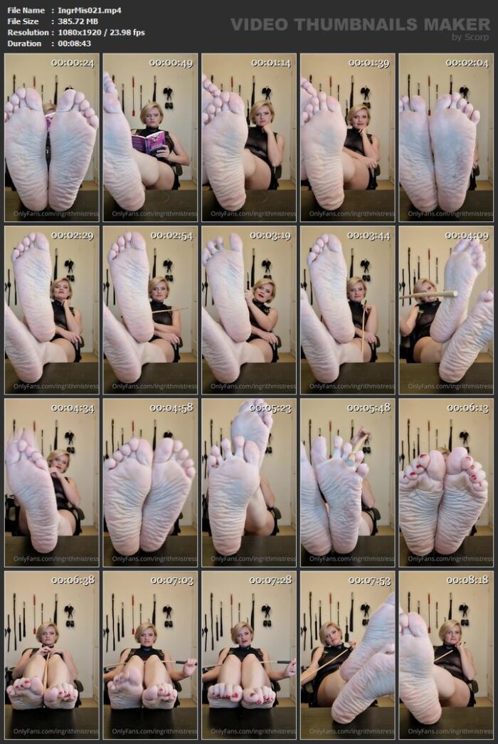 Admire My Perfect Feet While I Humiliate You - MISTRESS INGRITH - FULL HD/1920p/MP4