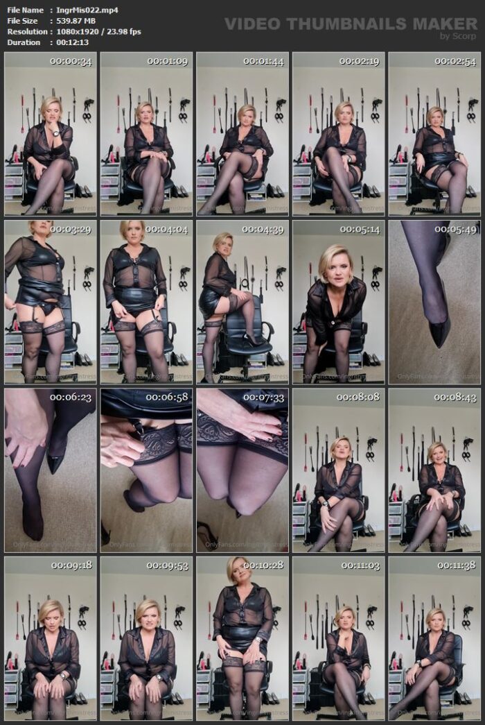 On Your Knees And Worship My Stockings!!! (Pov) - MISTRESS INGRITH - FULL HD/1920p/MP4