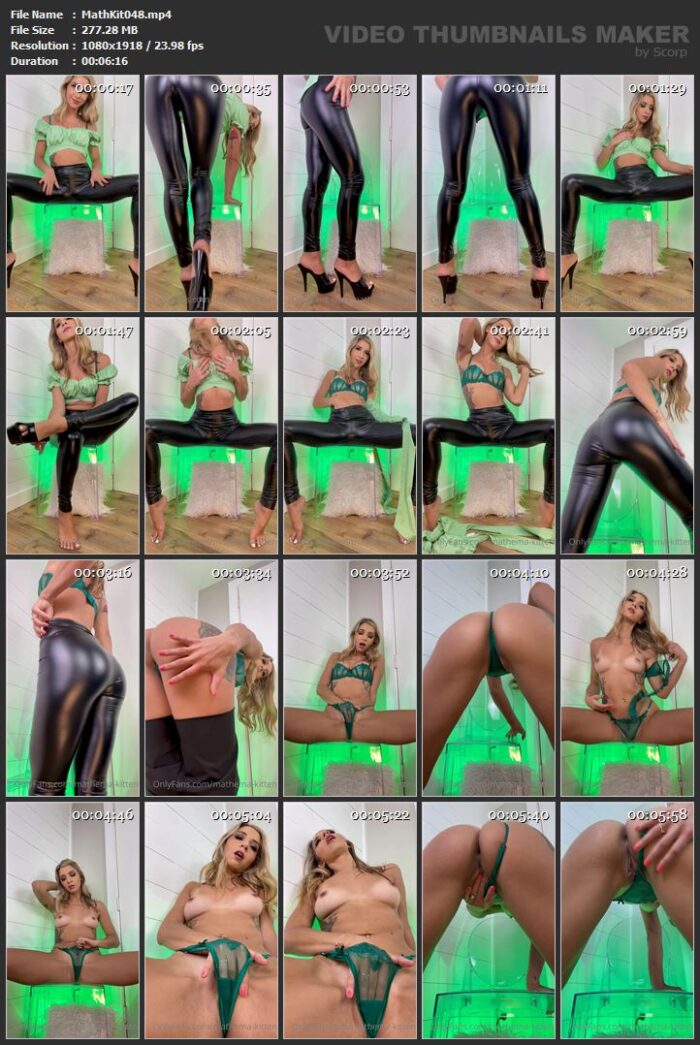 Leather Leggings Strip And Pussy Tease - MATHEMA KITTEN - FULL HD/1918p/MP4