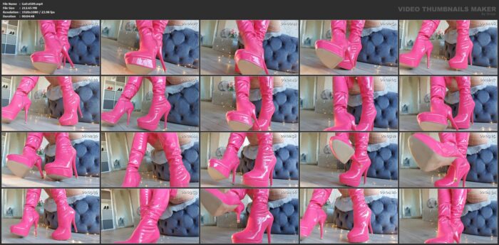 Goddess Evie In Scene: I Know That My Hot Pink Latex Boots Make You Incredibly Weak - MISSEVIELOCK - FULL HD/1080p/MP4