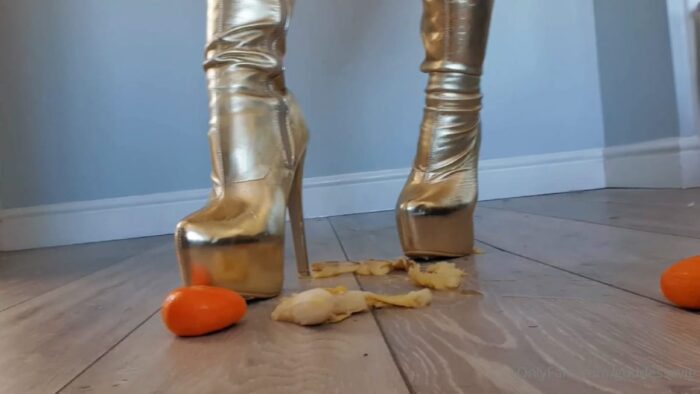 Goddess Evie In Scene: These Gold Boots Could Do Some Much Damage To Your Pathetic Cock - MISSEVIELOCK - FULL HD/1080p/MP4