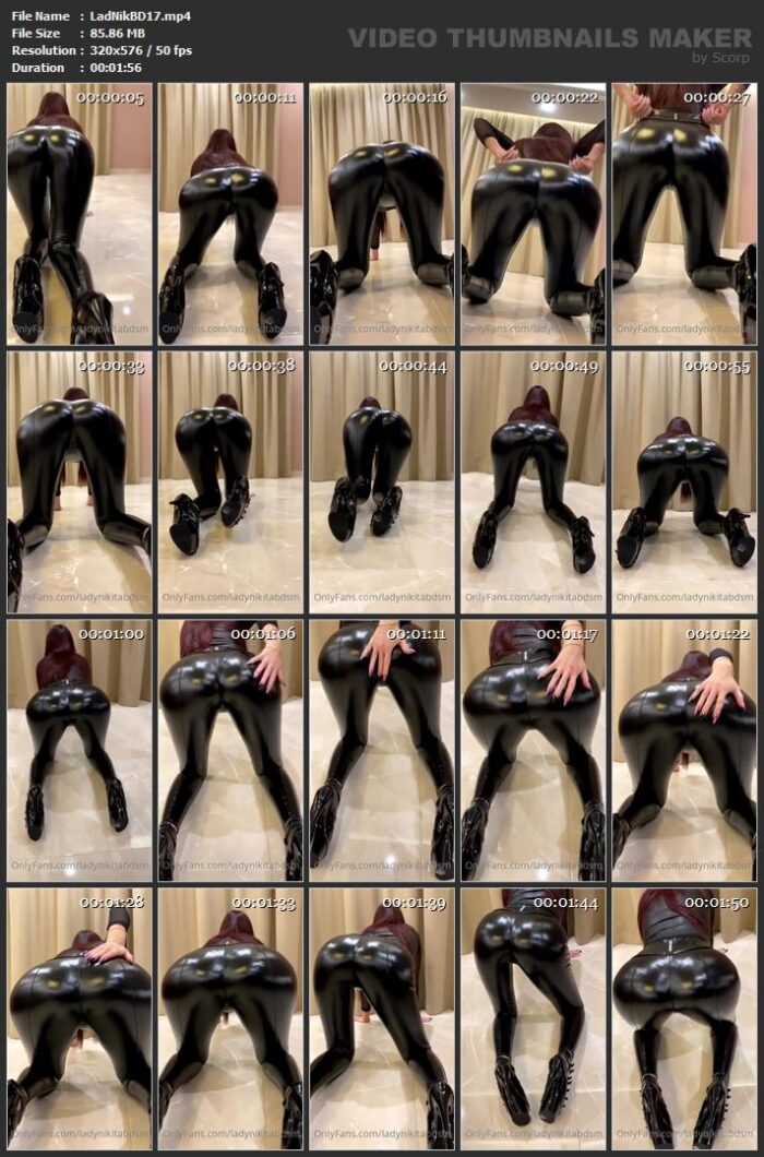 New Video In Luxuriously Shiny Full Leggings Sexy Ass - LADY NIKITA - SD/576p/MP4