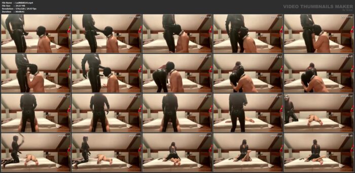 The Slave Was Disobedient, I Had To Punish Him - LADY NIKITA - LQ/320p/MP4