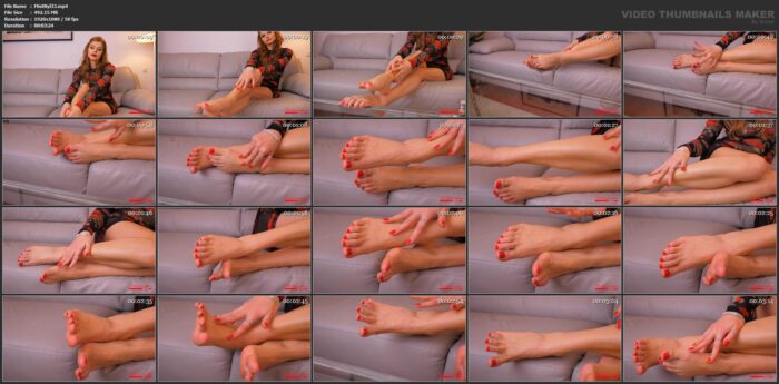 Goddess Anna / Miss Anna In Scene: Manicure - Pedicure And My Long Legs - MISTRESS NYLONS - FULL HD/1080p/MP4