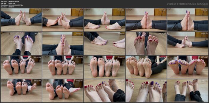 Priscila M In Scene: Foot Comparison With Grazigoddess - PRII FEET - FULL HD/1080p/MP4