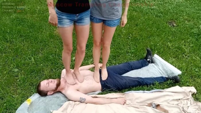 Double Trampling In Public Place - RUSSIAN TRAMPLE CHAMPIONSHIP - FULL HD/1080p/MP4