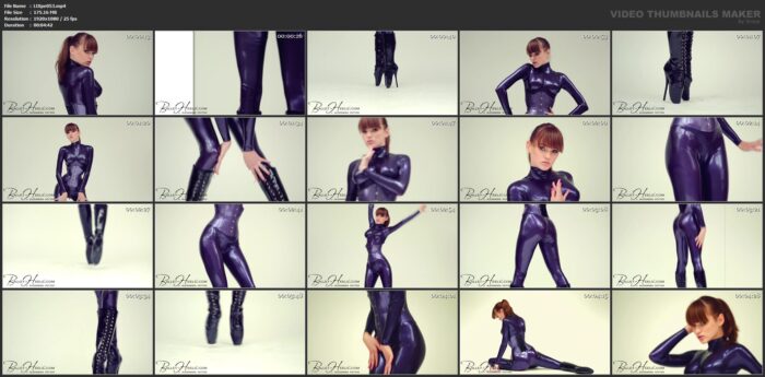 Purple Latex On White - LATEXPERIENT - FULL HD/1080p/MP4