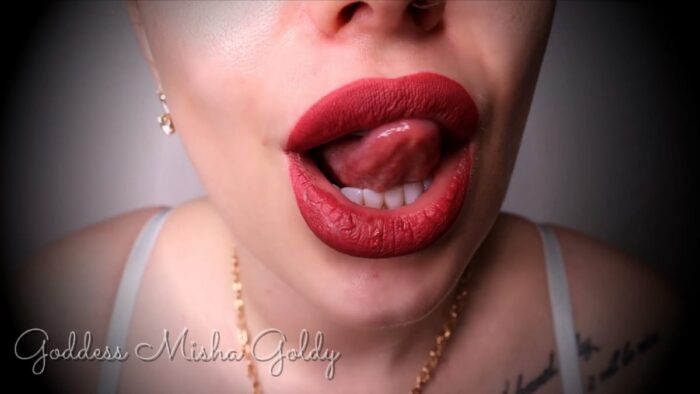 The Goldy Rush In Scene: Burgundy Lips Make You Weak As Fuck! My Full, Perfect, Soft Lips Will Captivate You - MISTRESS MISHA GOLDY / RUSSIANBEAUTY - FULL HD/1080p/MP4