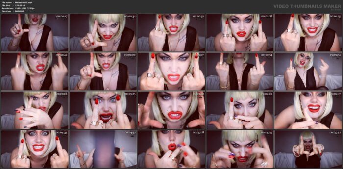 The Goldy Rush In Scene: You Are Stupid Retard! Worship My Middle Fingers And Loser Sign Joi - MISTRESS MISHA GOLDY / RUSSIANBEAUTY - FULL HD/1080p/MP4