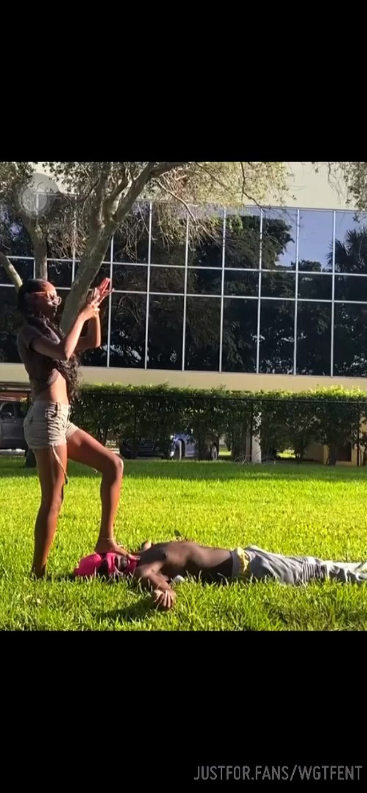 Public Petite Ebony Trampling Video - WEGOTTHEFEET ENT - FULL HD/1080p/MP4