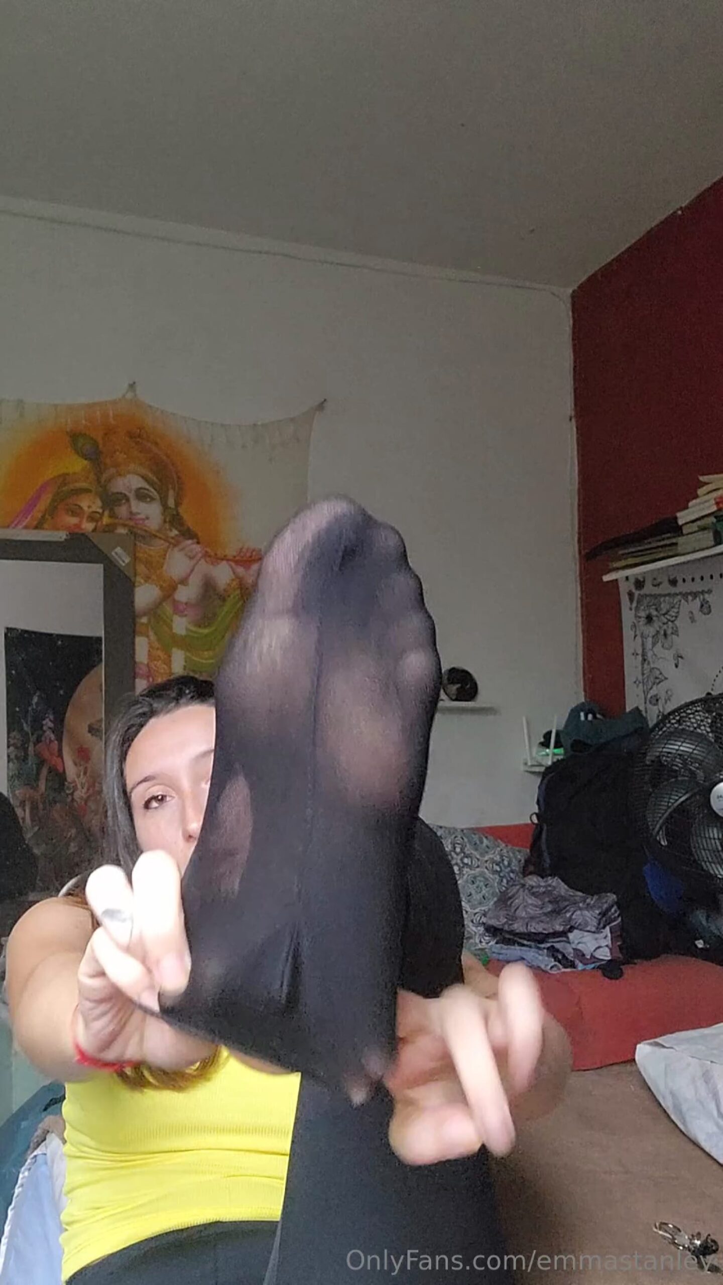 Small Black Nylon Socks - EMMA STANLEY - FULL HD/1920p/MP4