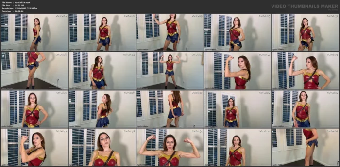 Wonder Woman Muscle Worship - AGATHA DELICIOUS / DRAGONATRIX - MP4