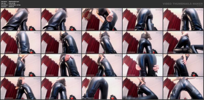 Leather Leggings & Boots Teasing - ALIENA MOORE - MP4