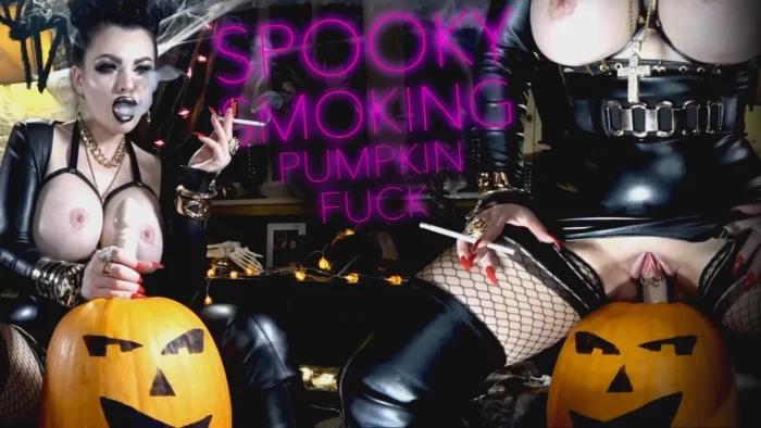 Spooky Smoking And Pumpkin Fuck - ANOUSCHKA FEMME FATALE - MP4