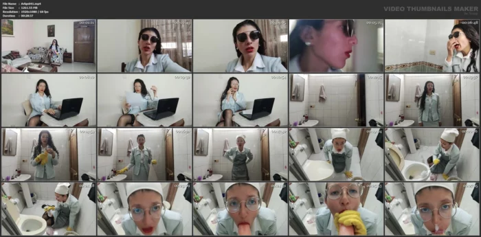 From Big Boss Girl To A Humiliated Cleaning Lady Giving A Bj - ARLEQUIN - MP4