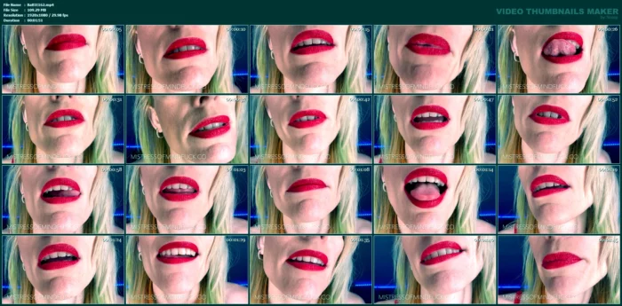 Stroke For These Red Lips - BADDB1TCH / MISTRESS BADDBITCH / MISTRESS OF MINDFUCK - MP4